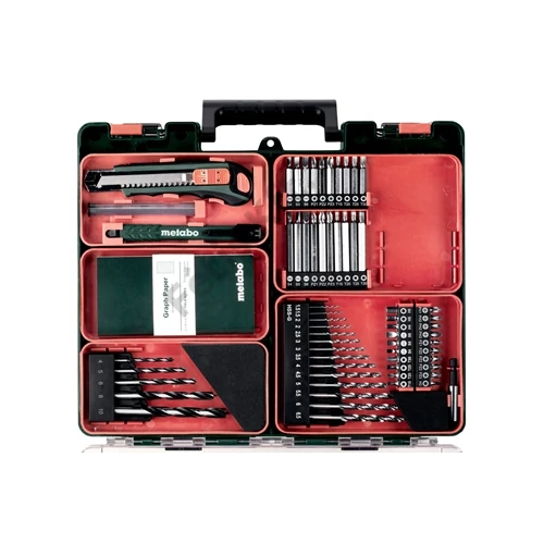 Metabo Set PowerMaxx BS 12 fúró-csavarozó, mobil műhely, 2x2.0Ah, töltő