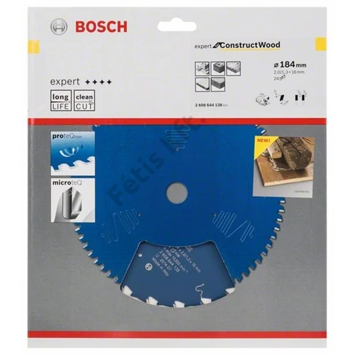 Bosch körfűrészlap 184x16/24 Expert for ConstructWood