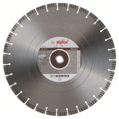Bosch vágókorong, gyémánt 450x3.6x25.4 abrazív