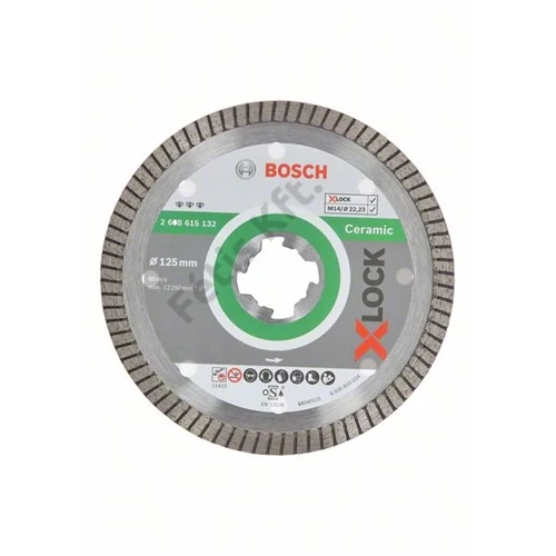 Bosch vágókorong, gyémánt 125x1.4 X-Lock csempe