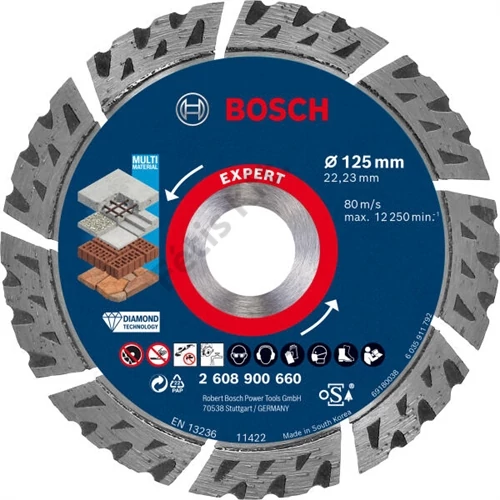 Bosch Expert vágókorong, gyémánt 125x2.2x22.23 mm univerzális