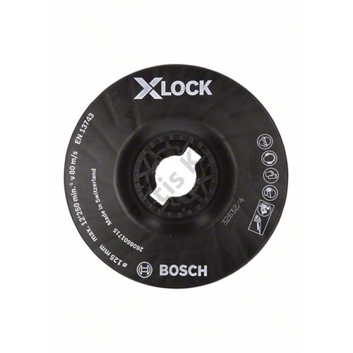 Bosch gumitányér X-LOCK 125mm közepes (P36-P80)