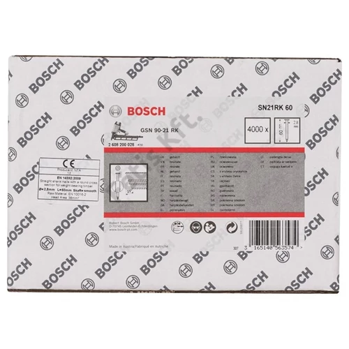 Bosch Kerekfejű szalagszeg SN21RK 60, 4000 db