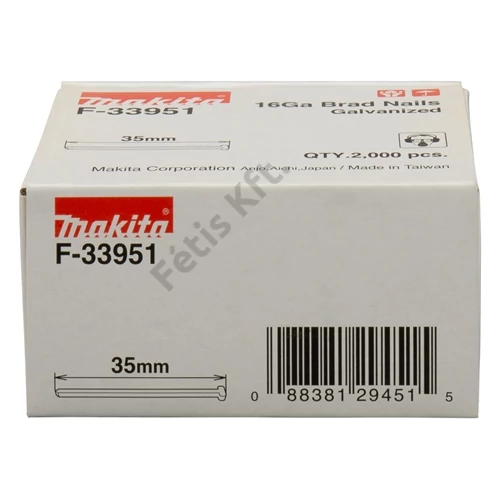 Makita fejnélküli szeg galvanizált 35mm x 1.3mm 16GA DBN600 2000db