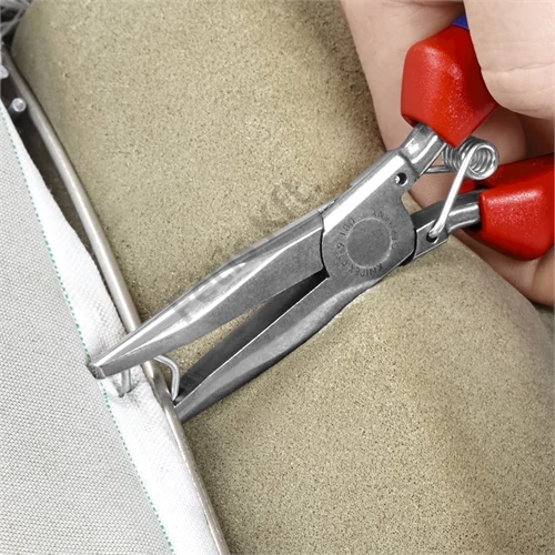 Knipex kárpit kapocs fogó többkomponensű nyél, polírozott 185 mm