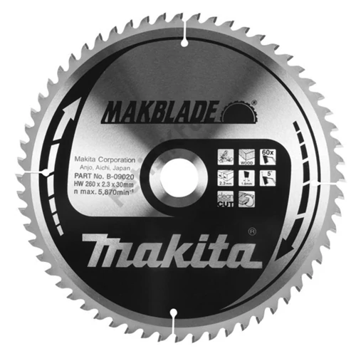 Makita MLT100 körfűrészlap 260 mm Z40