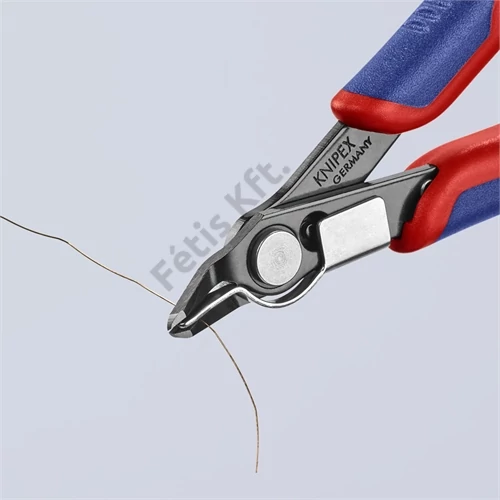 Knipex elektronikai oldalcsípő fogó Super Knips többkomponensű nyél barnított 125 mm