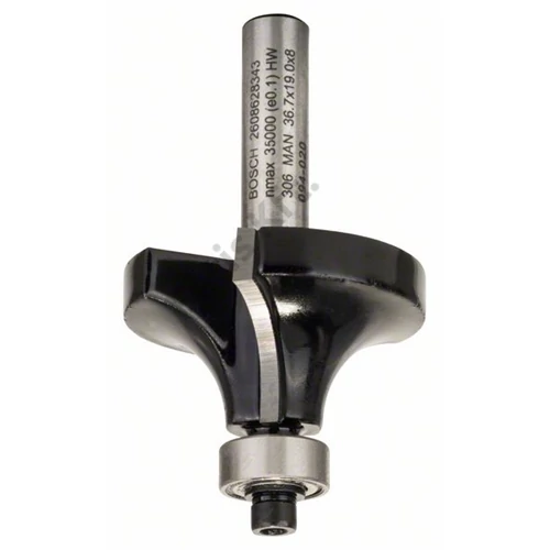 Bosch keményfém lekerekítő maró (2 vágóél) 12x19 60 mm d:8 mm