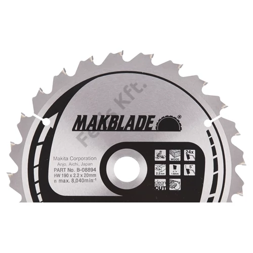 Makita Körfűrészlap Makblade 190/20mm Z24