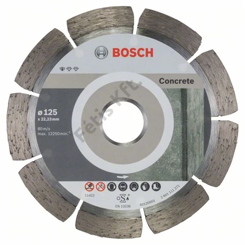 Bosch vágókorong, gyémánt 125x1.6x22.23 mm beton 10 db