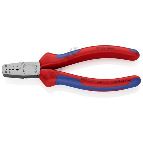 Knipex krimpelő fogó érvéghüvelyekhez 0.25-2.5 mm2 145mm