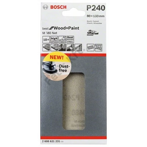 Bosch Expert M480 tépőzáras csiszolóháló, 10 db 80x133 mm, P240