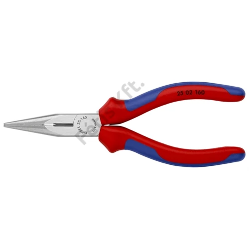 Knipex Félkerek csőrű fogó vágóéllel (Rádiófogó) feketére foszfátozott 160 mm
