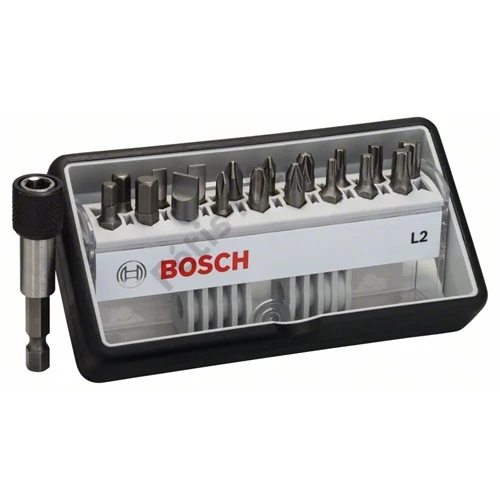 Bosch extra kemény Robust Line bit készlet, PH/PZ/T/SL/HEX 18 részes + bittartó