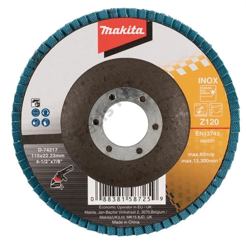 Makita lamellás csiszoló INOX 115mm K120 standard
