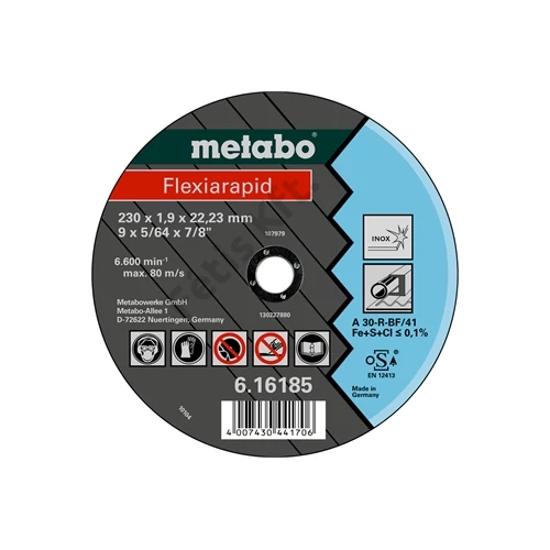 Metabo vágókorong Flexiarapid 230x1.9x22.23 Inox, TF 41