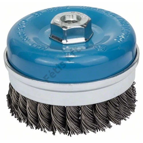 Bosch fazékkefe fonott dróttal M14 100 mm, 0.8 mm acél