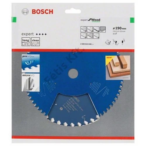 Bosch körfűrészlap 190x30/40 Expert for Wood