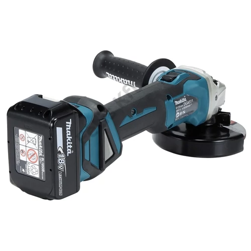 Makita DGA511RTJ 18V LXT BL 125mm akkus sarokcsiszoló 2x5.0Ah+töltő+Makpac