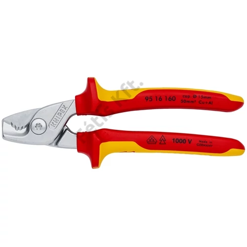 Knipex VDE kábelolló többkomponensű markolattal 160 mm 15/50 mm2