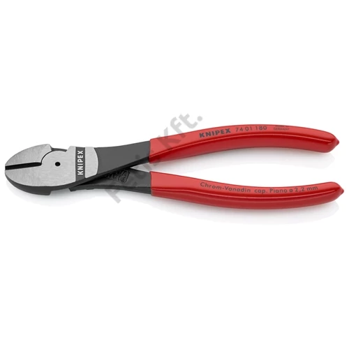 Knipex Erőkímélő oldalcsípő fogó feketére foszfátozott 180 mm (bliszter)