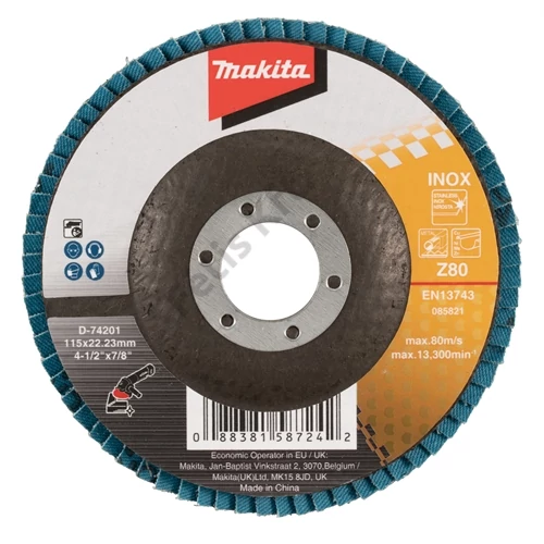 Makita lamellás csiszoló INOX 115mm K80 standard