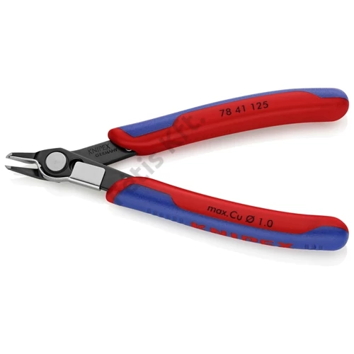 Knipex elektronikai oldalcsípő fogó Super Knips többkomponensű nyél barnított 125 mm