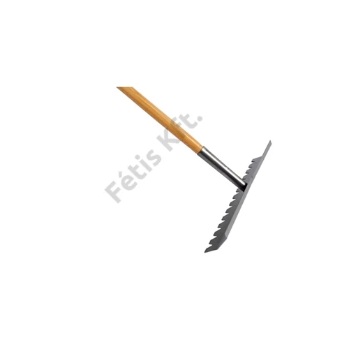 BETONTROWEL fogazott, acél betonterítő fa nyéllel