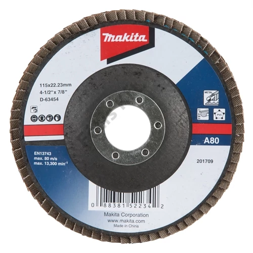 Makita lamellás csiszoló acél 115mm K80 standard