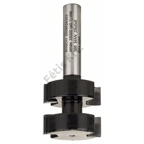 Bosch keményfém eresztékmaró (2 vágóél) 25x5 58 mm d:8 mm