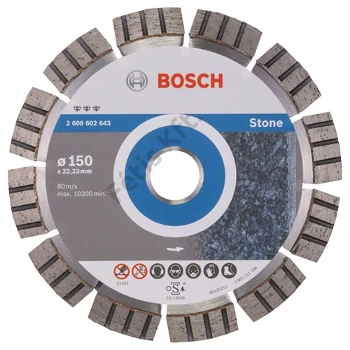 Bosch vágókorong, gyémánt 150x2.4x22.23 mm kő