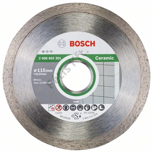 Bosch vágókorong, gyémánt 115x1.6x22.23 mm csempe