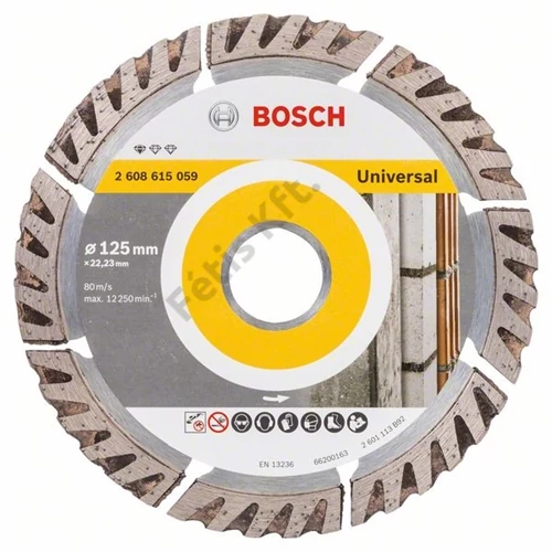 Bosch gyémánttárcsa 125x2.0x22.23 mm univerzális