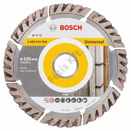 Bosch vágókorong, gyémánt 125x2.0x22.23 mm univerzális