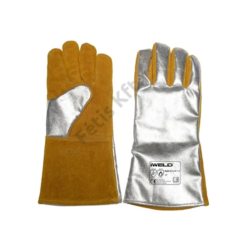 Iweld ALUKEVLAR Hegesztő védőkesztyű 10, bélelt, ALUMINIZÁLT kézháttal 14