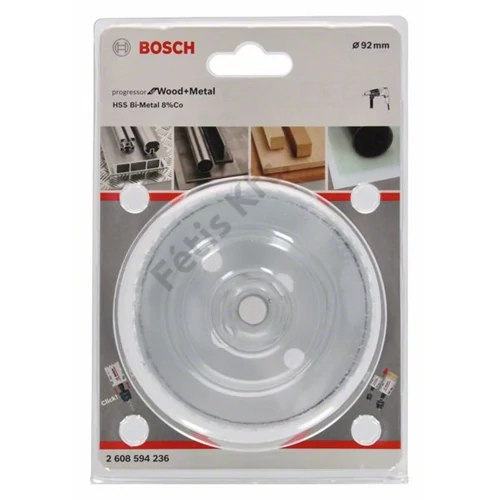 Bosch HSSE Co8 bimetál körkivágó 92x44mm Progressor for Wood&Metal