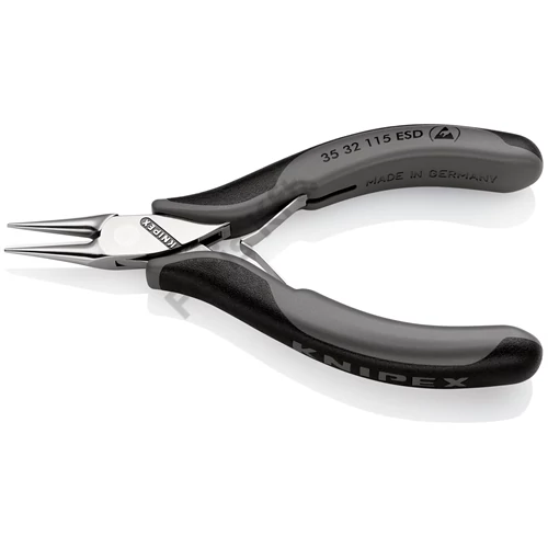 Knipex ESD elektronikai műszerész fogó többkomponensű nyél 115 mm