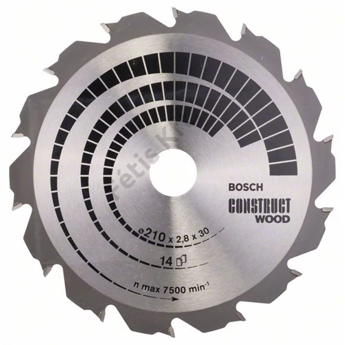 Bosch körfűrészlap 210X30/14 Construct Wood