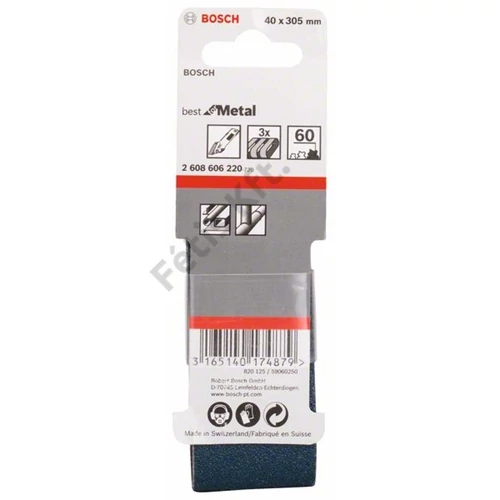 Bosch X440 végtelenített csiszolóvászon fémhez 40x305 mm, P60 3 db