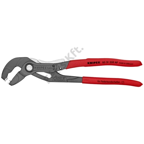 Knipex tömlőbilincs fogó rögzítővel mártott nyél, szürkére foszfátozott 250 mm