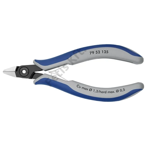 Knipex precíziós elektronikai oldalcsípő fogó többkomponensű nyél barnított 125 mm