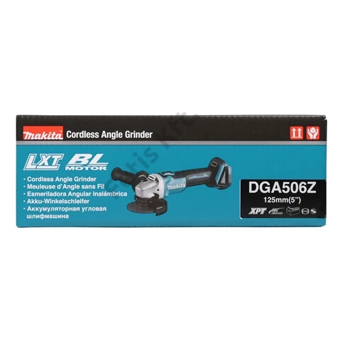 Makita DGA506Z 18V Li-ion BL 125mm sarokcsiszoló Z (alapgép - akku és töltő nélkül) + fék