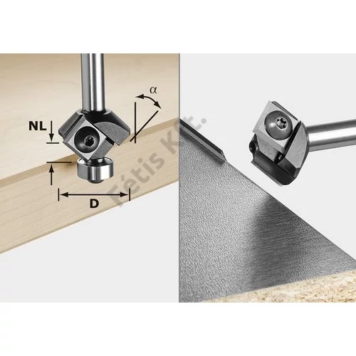Festool HW váltólapkás élletörés maró S8 HW 45° D27 12x12 KL
