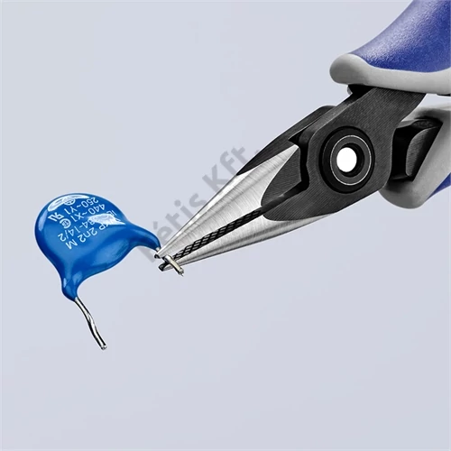 Knipex precíziós-elektronikai műszerész fogó többkomponensű nyél, barnított 130 mm