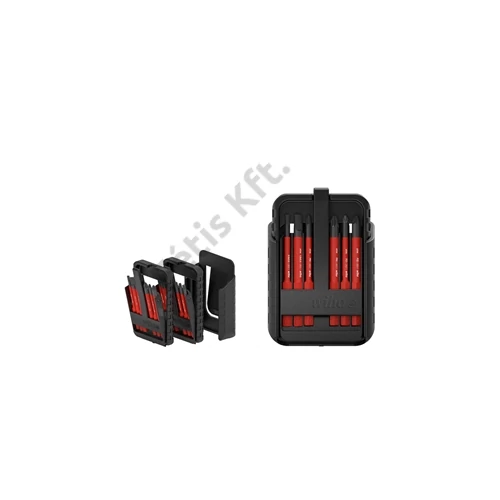 Wiha slimBit electric torx bitkészlet lapos, Phillips, Pozidriv, PlusMinus, 12 részes, slimBit doboz és övtartó (43162)
