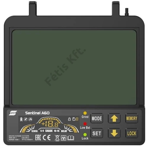 ESAB Sentinel A60 automata hegesztő fejpajzs DIN 5-13