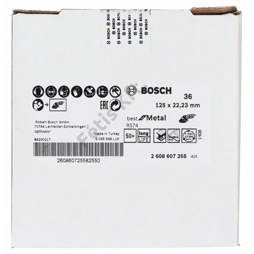 Bosch fibertárcsa R574 fémhez 125 P36 Zirkon