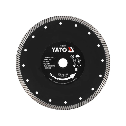 YATO gyémánt vágókorong 230 mm turbó csempékhez (YT-59985)
