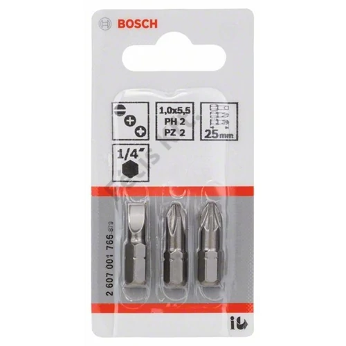 Bosch extra kemény bit készlet, 25 mm 3 részes