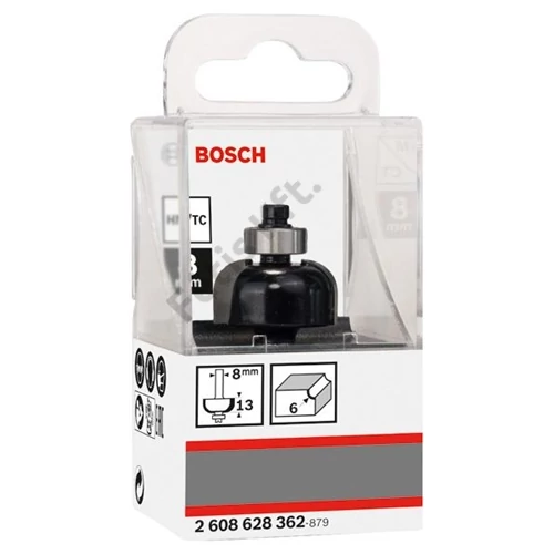 Bosch PRO Router Bit Cove, R 6, Shank 8 mm